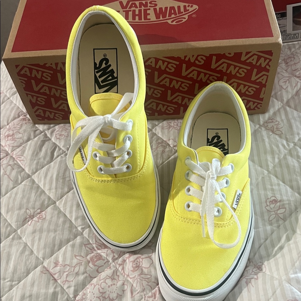 Vans Bright Yellow Lace-Up Sneakers - Picture 2 of 5